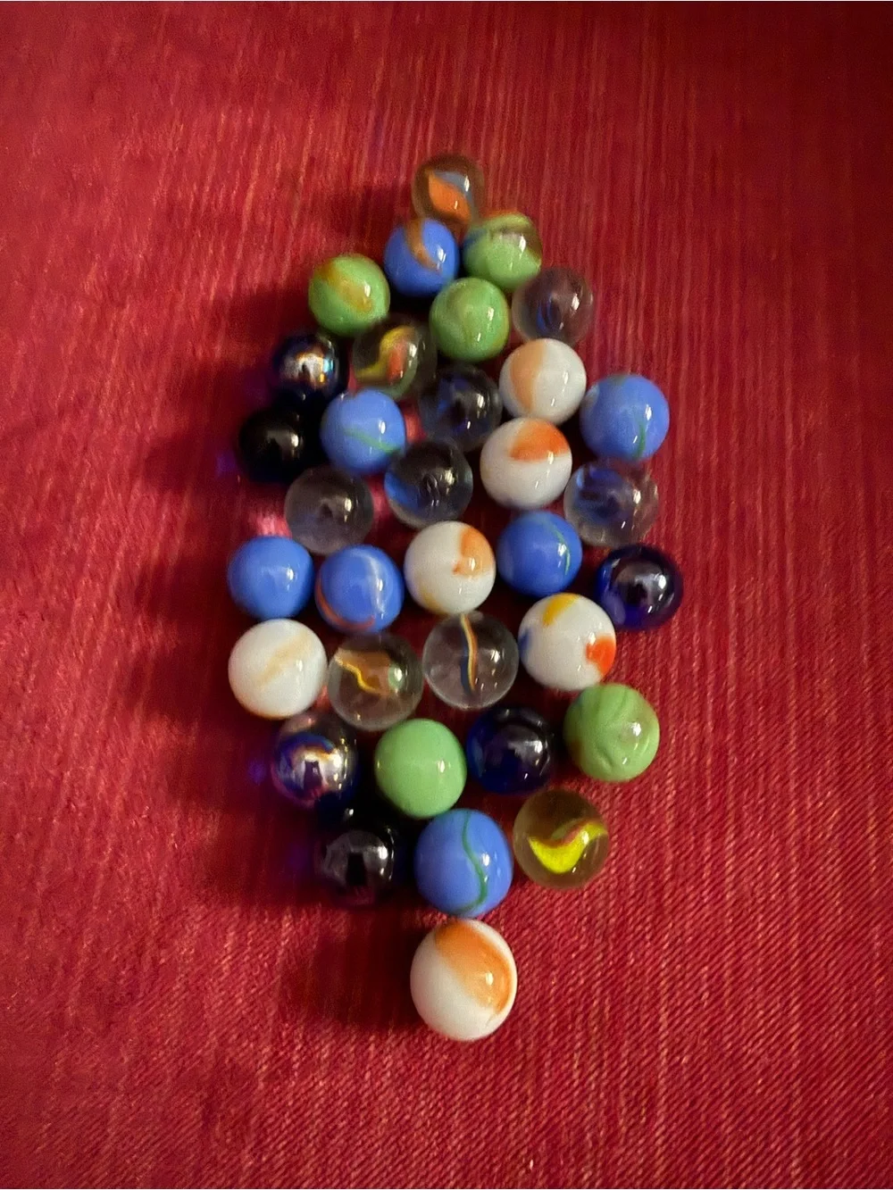 Vintage set of marbles blue / green 34 ps